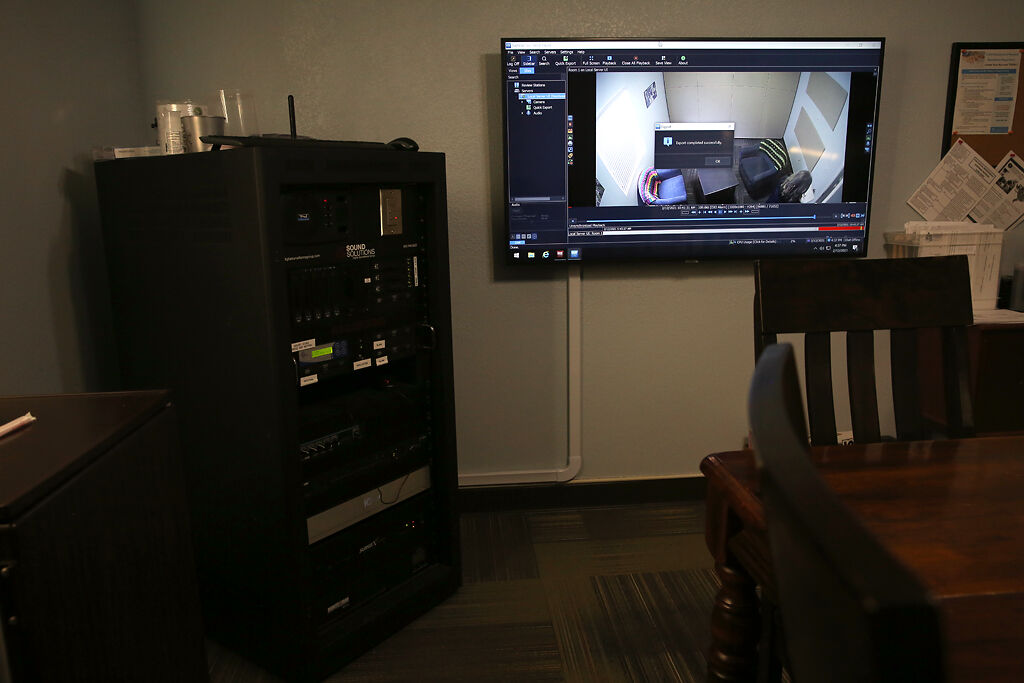 Televisions in observation rooms at Rainbow House